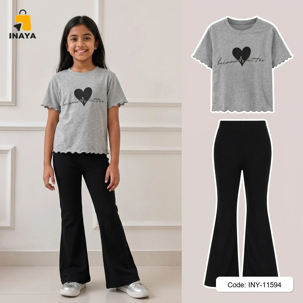Grey Become Better Heart Long Set