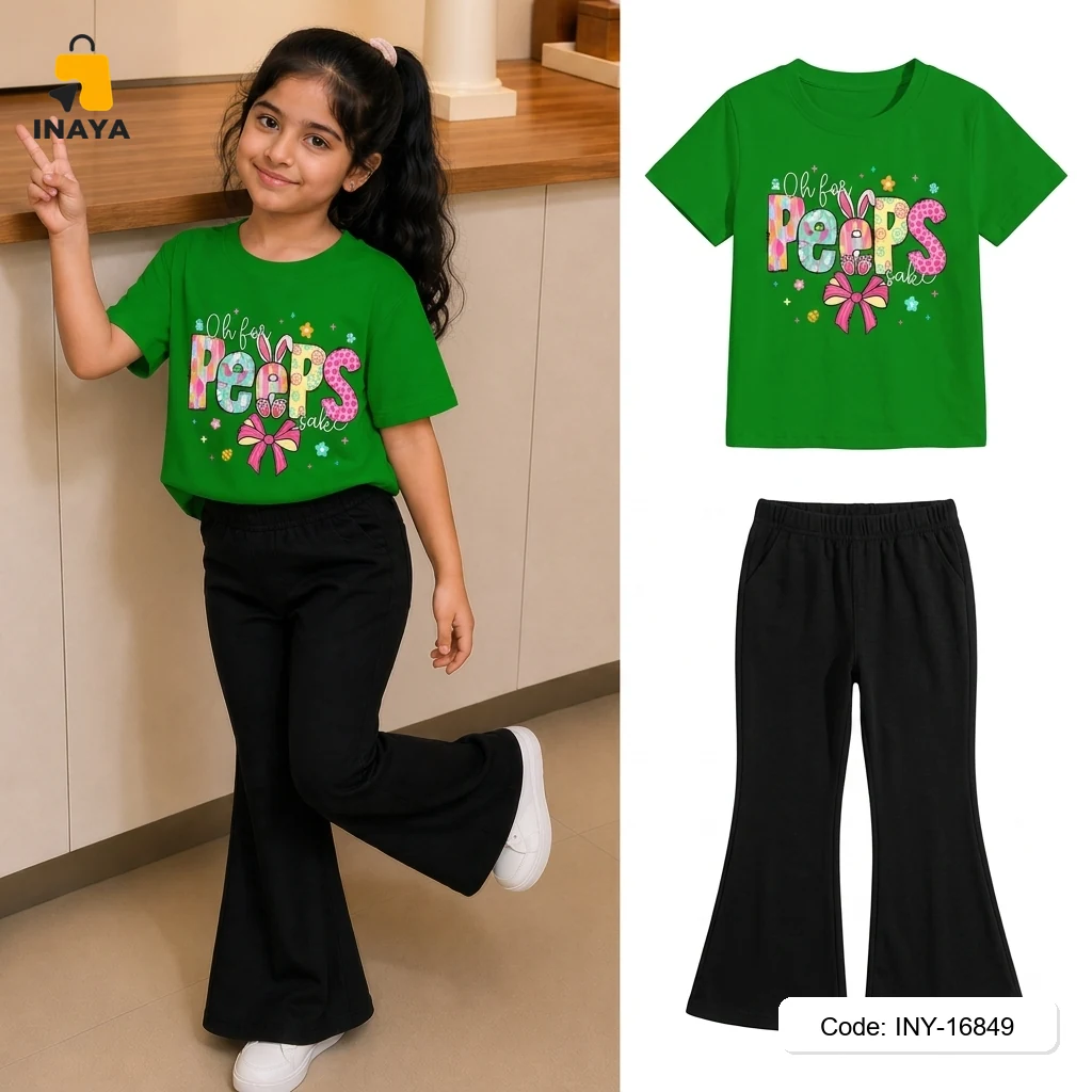 Green Oh For Peeps Sake Bunny Long Set