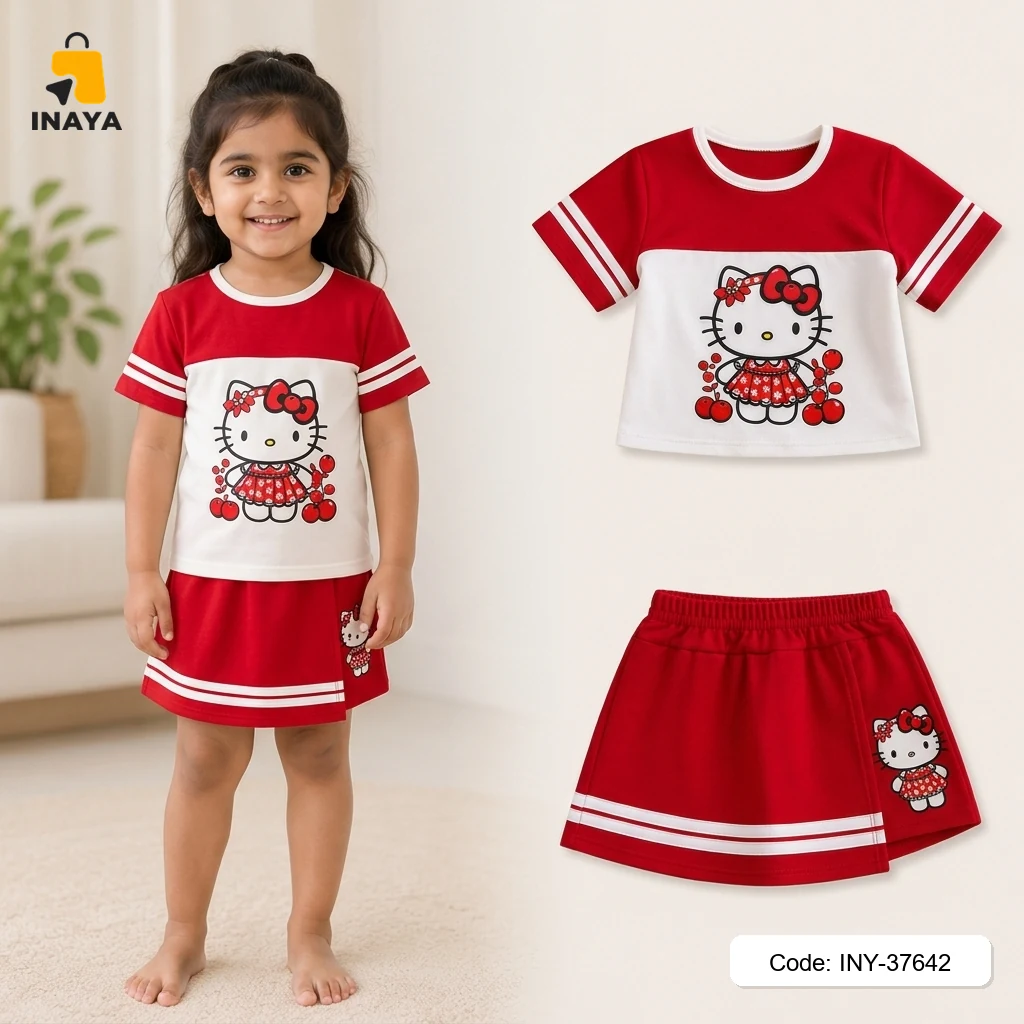 Red Hello Kitty Cherries Baby T-Set